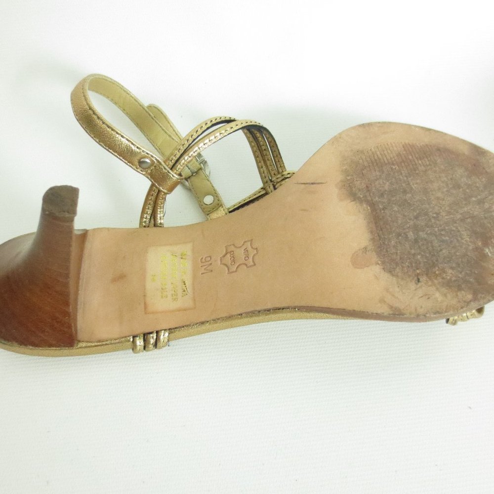 MICHAEL KORS Gold Heels Shoes Strappy - Picture 4 of 4